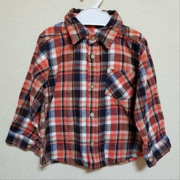 100cm【Sirmione】チェックシャツ 春 キッズ ネルシャツ 長袖シャツ