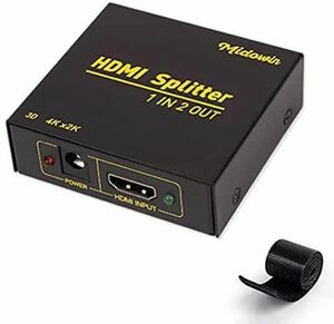 HDMI 分配器 1入力2出力 同時出力 HDMI セレクター 4K 3D HDCP Ver 1.4 Nintendo Switch PS4 Xbox HDTV 結束バンド付き切替器 日本語説明書