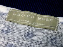 T【関西ファッション連合　Ladies Wear】ホワイトにパープル・水玉柄・七分袖・チュニック! _画像8