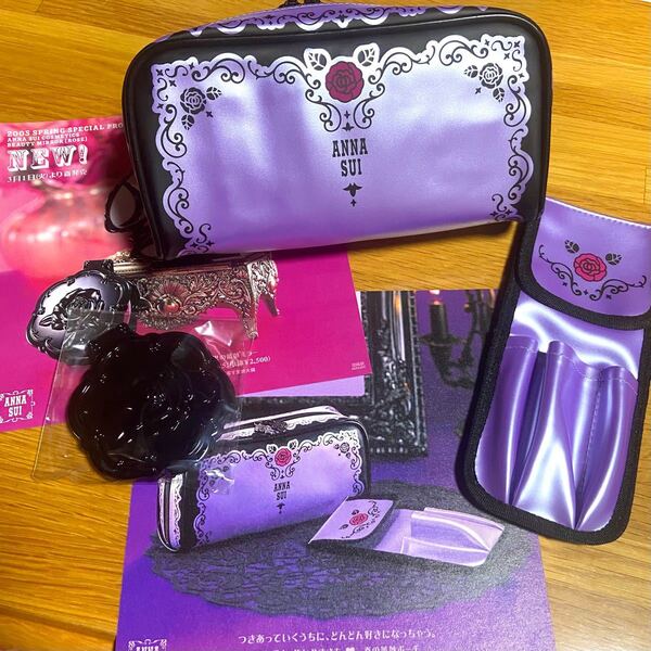 ANNA SUI 激レア ローズポーチ&ローズミラー ポーチ