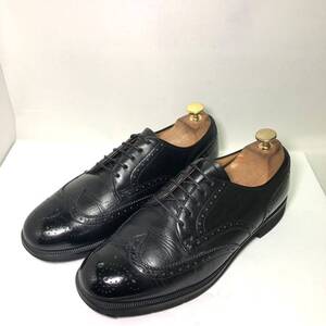 即決 REGAL リーガルウォーカー 24.5cm メンズ レザーシューズ ブラック 黒 革靴 ビジネスシューズ ウイングチップ アースグリップ