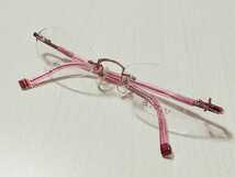 新品 avv アーヴェヴェ　メガネ　眼鏡　綺麗　上品　高級感　オーバル　ツーポイント　ピンク_画像5