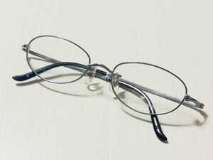 新品　courreges クレージュ　メガネ　眼鏡　上品　高級感　フルリム　ブルー系