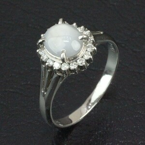 Pt900スターサファイアダイヤリング 1.36ct0.17ct