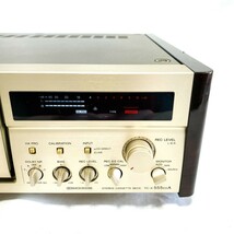 【通電OK】SONY TC-K555ESA ソニー カセットデッキ STEREO CASSETTE DECK ゴールド 木目調 オーディオ機器 音響 現状品 ジャンク H684_画像4