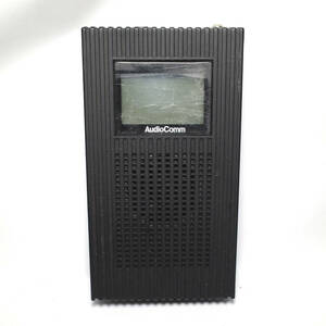 refle【ジャンク】AudioComm ポケットラジオ RAD-F502E-BK　PLL オーム電機 2014年［①］