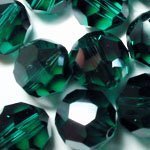  Swarovski #5000[ emerald satin ]8mm 6 piece 