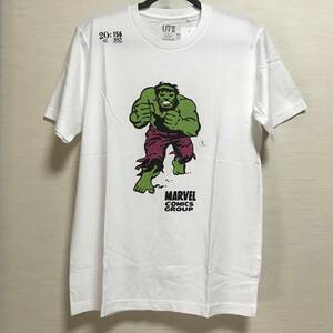 UNIQLO(ユニクロ) - メンズ マーベル グラフィックT（半袖） Tシャツ 白 Lサイズ 大人気完売品 マーベル・コミック ハルク 新品 未使用品