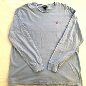 Ralph Lauren ラルフローレン ロングスリーブTシャツ XL ブルー サックスブルー 長袖Tシャツ ロンT ビッグシルエット オーバーサイズ
