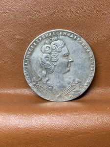 Ωロシア　皇帝アンナ 1730年 ルーブル ダブルイーグル 検）古銭硬貨貨幣銀貨系 レア記念 メダル レプリカ復刻 オメガコイン ゆ15