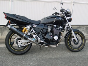 新品 WR’S XJR400R ('01～) (BC-RH02J) フルエキ ラウンドタイプ ステンレス/カーボン SC2403JM ダブルアールズ マフラー