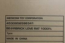 新品 ベアブリック BE@RBRICK LOVE RAT 1000%_画像3