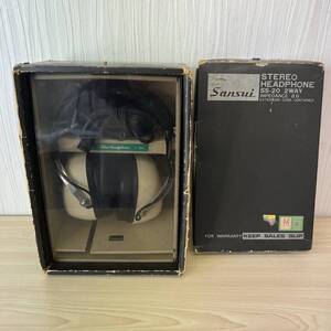 【K2503】 ジャンク品 Sansui サンスイ Stereo Headphone ステレオヘッドホン 2Way SS-20 ビンテージ 動作未確認 箱あり