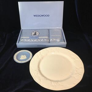 【3点セット】ウェッジウッド WEDGWOOD プレート　大皿　フェイスタオル　セット　