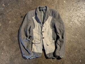 COMME des GARCONS HOMME PLUS 94AW color block wool .. jacket .. period PT-04026S 1994AW Comme des Garcons Homme pryus