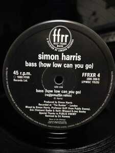 SIMON HARRIS - bass（how low can you go）【12inch】1988' UK盤