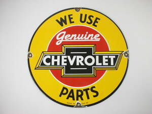 中古　アメリカン　ビンテージ　genuine CHEVROLET PARTS 看板★アメリカン雑貨　シボレー　フィフティーズ　世田谷ベース　インテリア