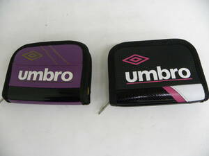 ■Ｂ-222■ umbro アンブロ　二つ折り財布　ブラック　パープル　2点セット　中古