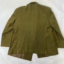 新品　激安　高級東京メイドダブルテーラードジャケット サイズE6ビックサイズ　グリーンフィールドカラー　起毛ウール100% メタルボタン_画像6