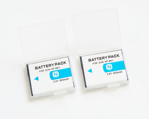 ●2個セット【SONY NP-BN1】900mAh/互換バッテリー PSE認証 保護回路内蔵 バッテリー残量表示可 リチウムイオン充電池