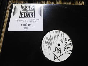 【jody watley/friendsカバー/us original】masters of funk/gotta work 99/friends