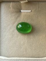 海麗 天然翡翠裸石 アイスジェイダイト カボションルース　高級jewelryジュエリーオーダーメイド用ハイグレード 綺麗な緑色21.5ct MIRE1098_画像7