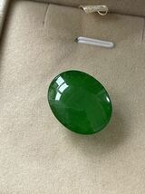 天然翡翠裸石 アイスジェイダイト カボションルース　高級jewelryジュエリーオーダーメイド用 綺麗な緑色 重さ42.0ct MIRE1104_画像4