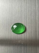 海麗　天然翡翠裸石 アイスジェイダイト カボションルース　高級jewelryジュエリーオーダーメイド用 綺麗な緑色 重さ13.0ct MIRE1125_画像10