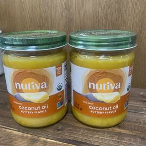 Nutiva ヌティバ オーガニックココナッツオイル バターフレーバー 2個