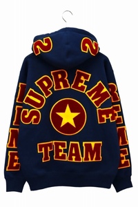 未使用品 シュプリーム SUPREME 2022SS Team Chenille Hooded Sweatshirt スウェットシャツ パーカー S Navy(ネイビー) 国内正規品