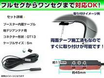 メール便 アルパイン X08RV 2009年モデル フィルムアンテナ用ケーブル 1個 ブースター内蔵 GT13 フロントガラス交換 カーナビのせかえ_画像2