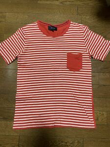 SHIPS T-shirt border Ships JET BLUE beautiful goods pocket T