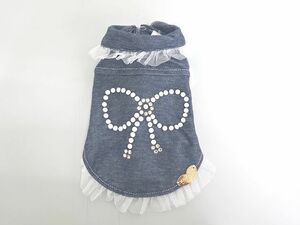 タグ付き未使用・自宅保管品★FPO Angels★Handsome Ribbon Denim レース パール ラインストーン デニム　サイズSS