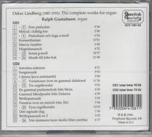 [2CD/Swedish Society]O.リンドベリ(1887-1955):5つの前奏曲&前奏曲とフーガイ短調&ソナタト短調他/R.グスタフソン(org)_画像2