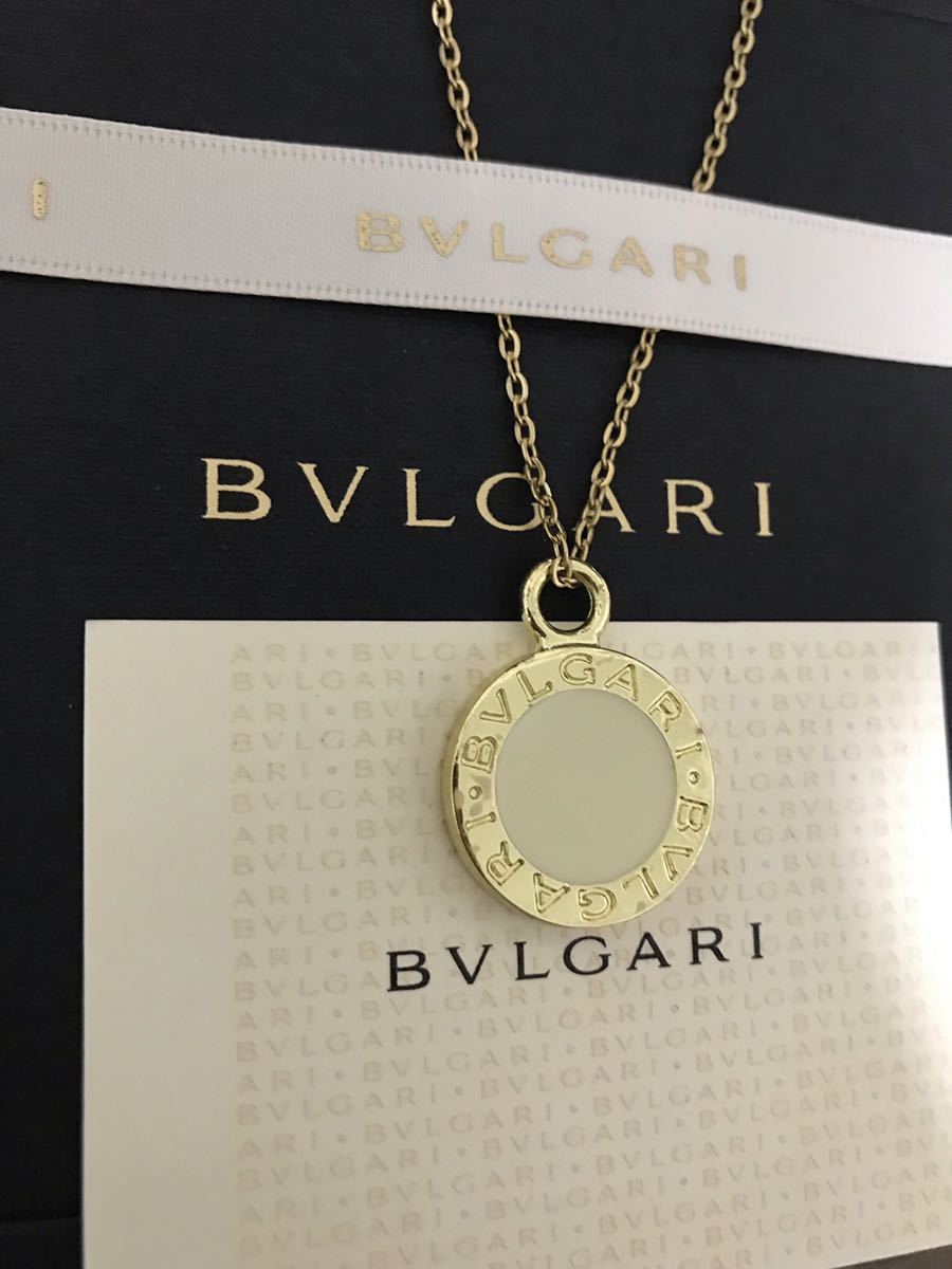 最安値挑戦！】 BVLGARI ロゴ刻印 銀×黒チャーム 3㎜ネックレス 