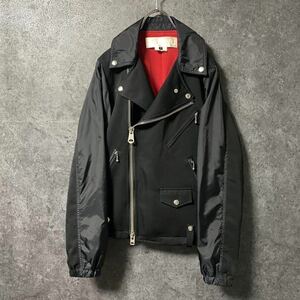 GANRYU* Ester Cross nylon tough ta rider's jacket / double rider's jacket /S/ black /EP-J005