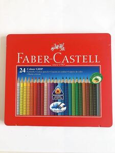 FABER-CASTELL カラーグリップ水彩色鉛筆　24色（缶入）