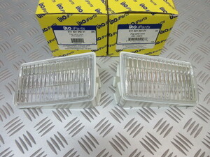 PORSCHE. Porsche 911 foglamp glass lens left right set! PORSCHE911 domestic stock! URO PARTS made!1984-1989