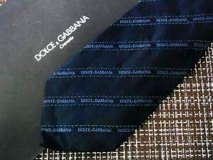 * condition average N*5983# Dolce & Gabbana [ total Logo ] necktie ( Dolce&Gabbana D&G)