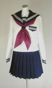 冬クリームセーラー服セット(本格的)160cm女の子サイズ　セーラー服　学生服
