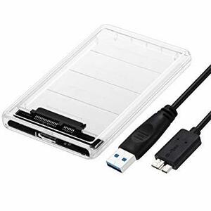 USB 3.0 透明な 2.5インチ HDDケース USB 3.0接続 SATA対応 HDD/SSD 外付け ドライブ ケース 