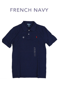 新品 アウトレット A396 M(10-12)サイズ 半袖 鹿の子 polo ralph lauren ポロ ラルフ ローレン 紺 NAVY