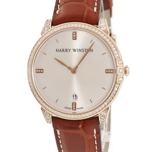 【3年保証】 ハリーウィンストン ミッドナイト MIDAHD39RR003 K18RG無垢 純正ダイヤ 自動巻き メンズ 腕時計