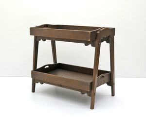 *0. rice field good . shop 2 step tray / Kobe furniture Classic . furniture O-Bon side table antique 