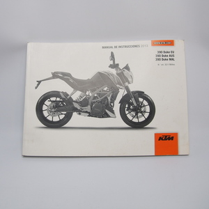 即決.送料無料.KTM.390DUKE EU AUS MAL.MANUAL DE INSTRUCCONES.2013.3211357.取扱説明書スペイン語版デューク