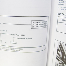 即決HARLEY-DAVIDSONハーレーダビッドソン1991and1992.DYNA.GLIDE.ダイナグライド.サービスマニュアル.Part No.99481-92送料無料!!_画像3