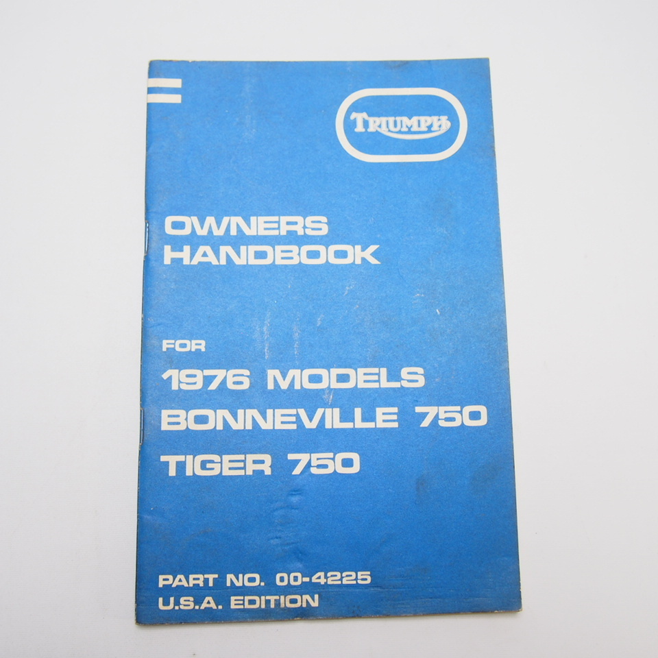 即決.送料無料.トライアンフ.ボンネビル750.タイガー750オーナーズハンドブック1976.BONNEVILLE750.TIGER750.TRIUMPH.配線図あり