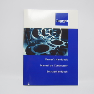 即決.送料無料.トライアンフ.TRIUMPHボンネビルT100.Bonneville オーナーズハンドブック.3か国語