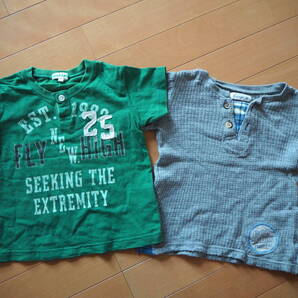 3can4on&Biquette☆かわいい半袖Tシャツ2枚セット♪サイズ90☆used