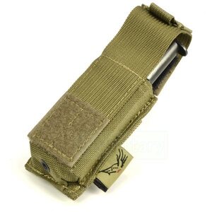 FLYYE MOLLE .45シングル ピストル マグポーチ KH色　PH-P001